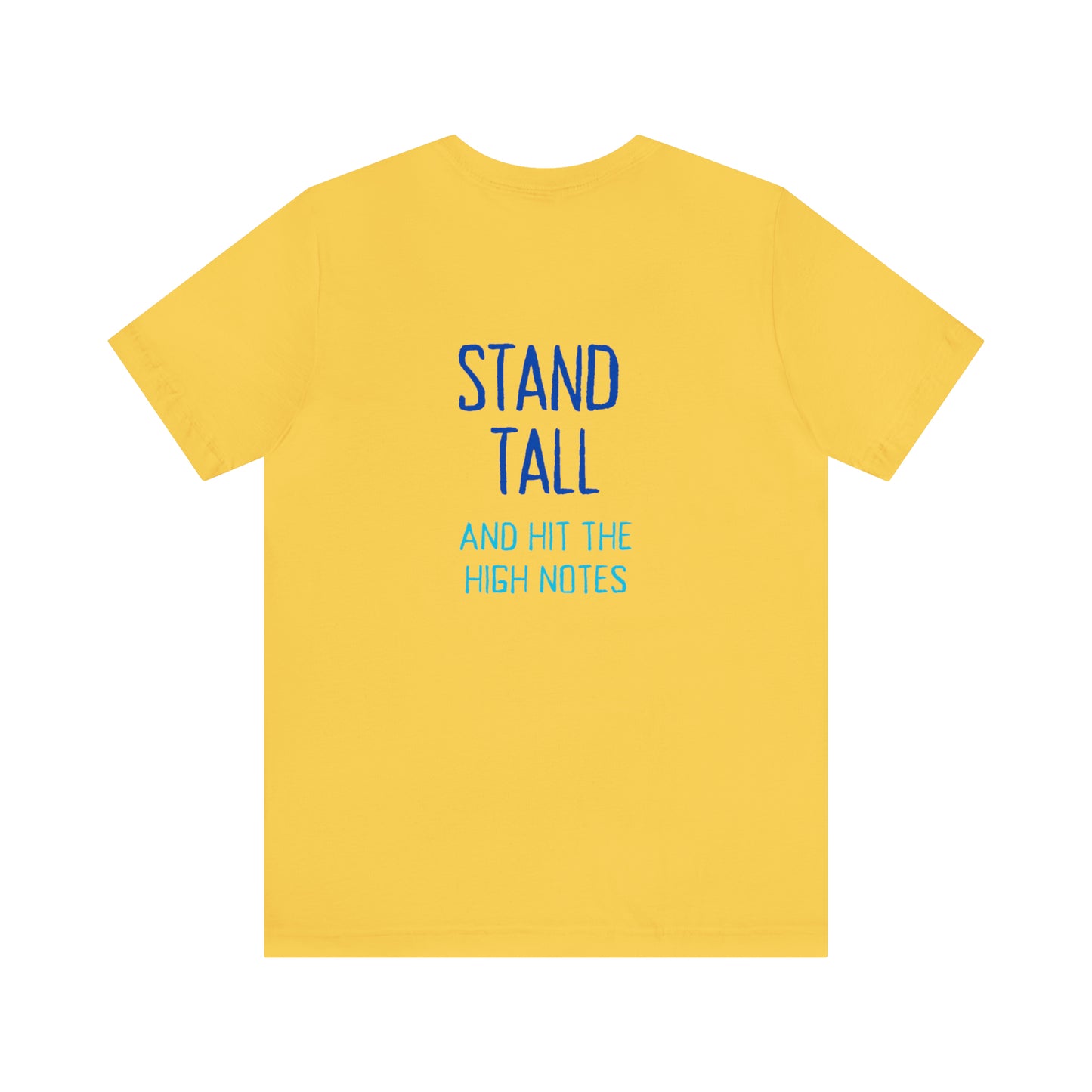 Stand Tall Music Giraffe Unisex Adult Jersey Short Sleeve Tee