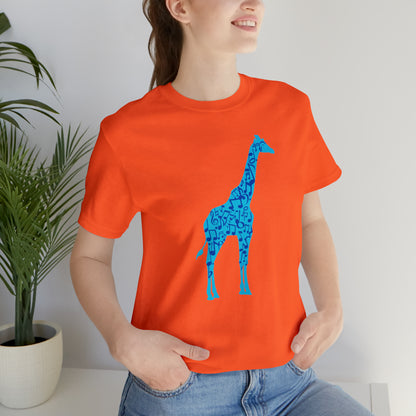 Stand Tall Music Giraffe Unisex Adult Jersey Short Sleeve Tee