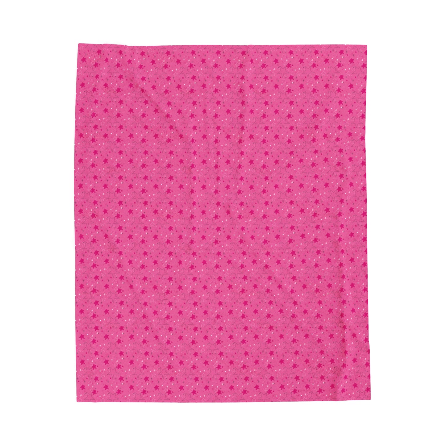 Starry Pink Velveteen Plush Blanket