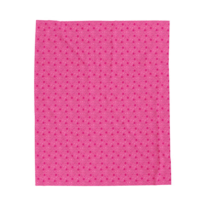 Starry Pink Velveteen Plush Blanket