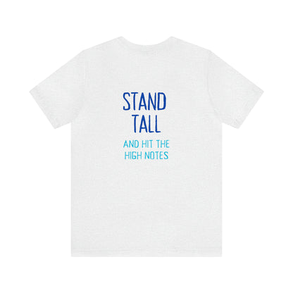 Stand Tall Music Giraffe Unisex Adult Jersey Short Sleeve Tee