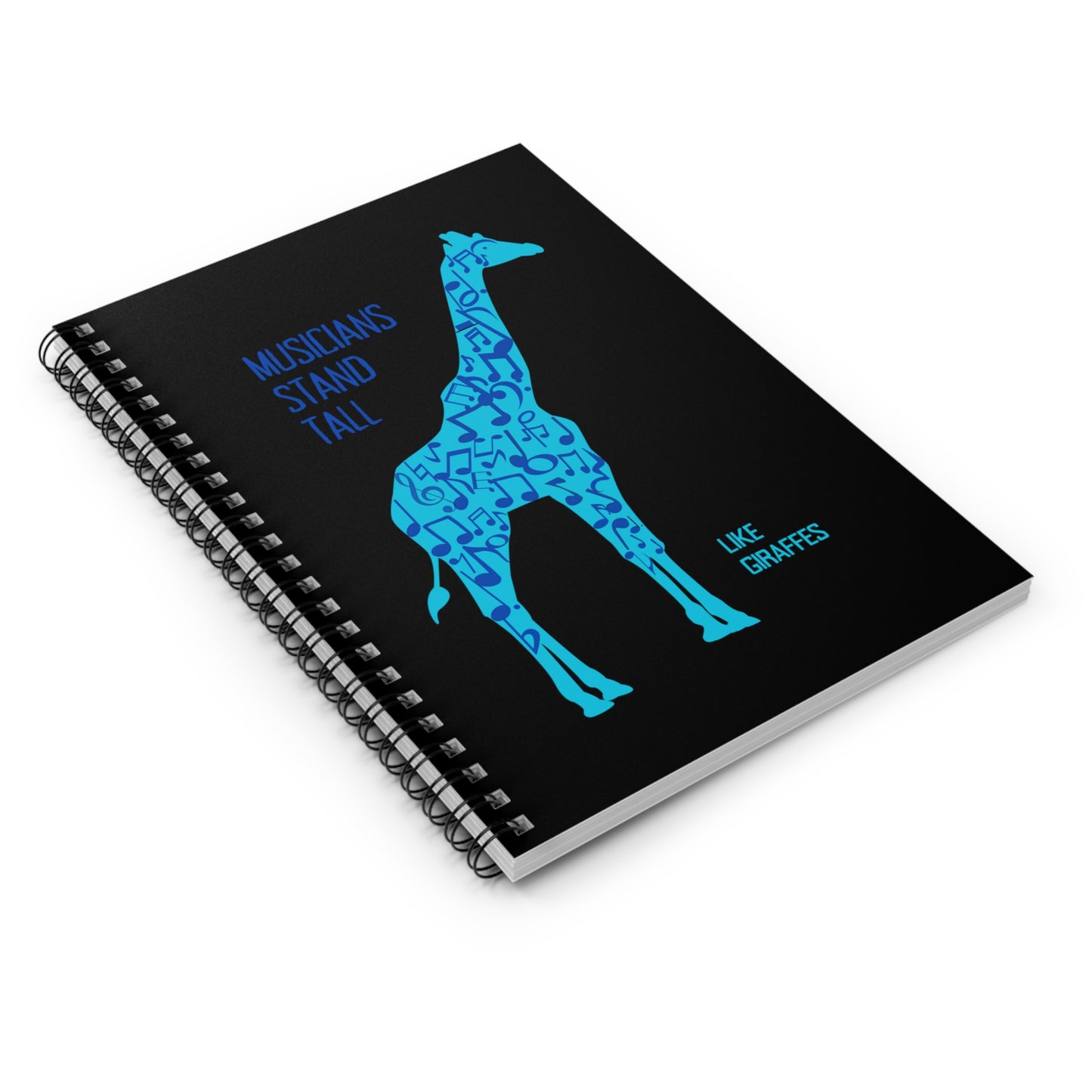 Stand Tall Musical Giraffe Spiral Notebook - Ruled Line