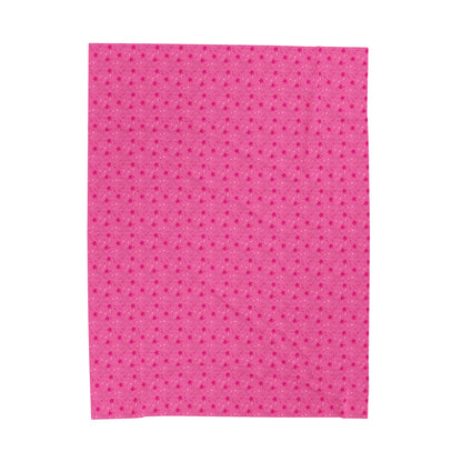 Starry Pink Velveteen Plush Blanket