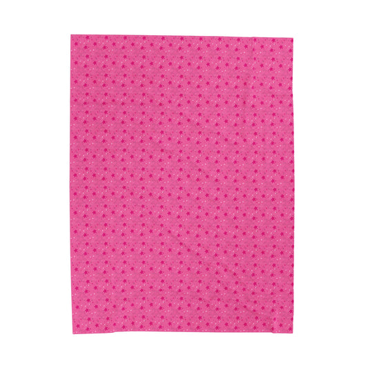 Starry Pink Velveteen Plush Blanket