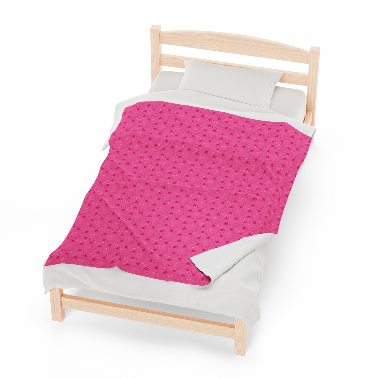 Starry Pink Velveteen Plush Blanket