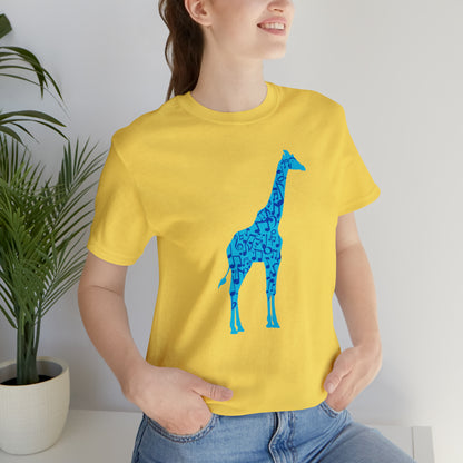 Stand Tall Music Giraffe Unisex Adult Jersey Short Sleeve Tee