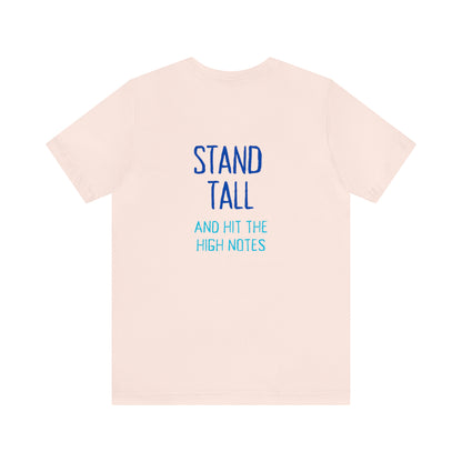 Stand Tall Music Giraffe Unisex Adult Jersey Short Sleeve Tee