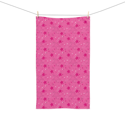 Starry Pink Hand Towel