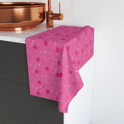 Starry Pink Hand Towel