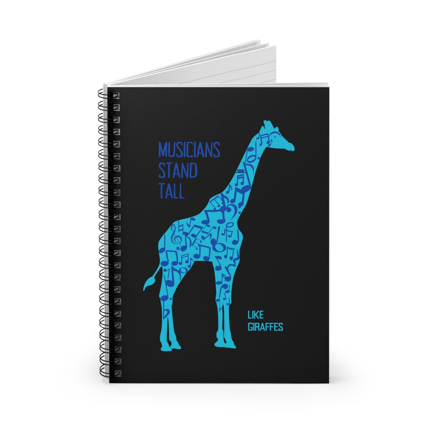 Stand Tall Musical Giraffe Spiral Notebook - Ruled Line