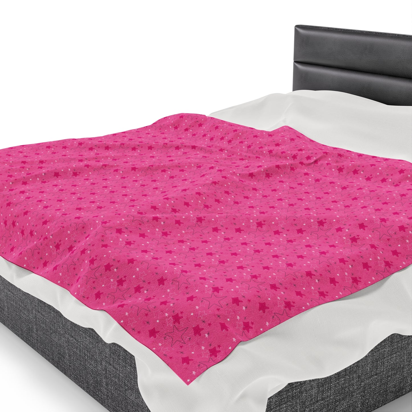 Starry Pink Velveteen Plush Blanket