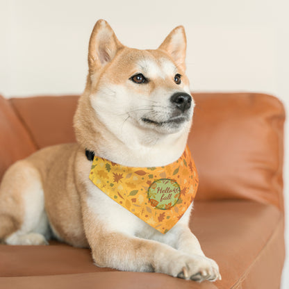 Hello Fall Pet Bandana Collar