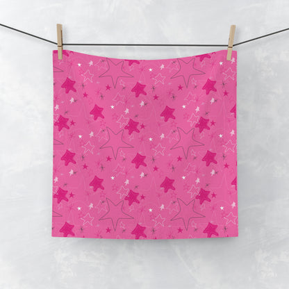 Starry Pink Washcloth