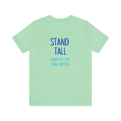 Stand Tall Music Giraffe Unisex Adult Jersey Short Sleeve Tee