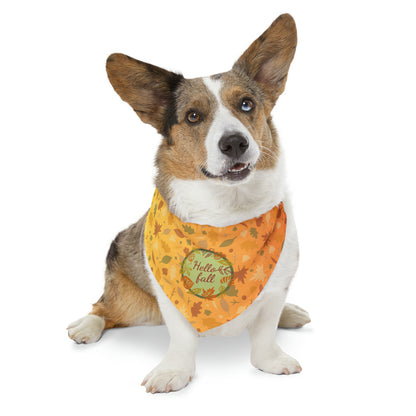 Hello Fall Pet Bandana Collar