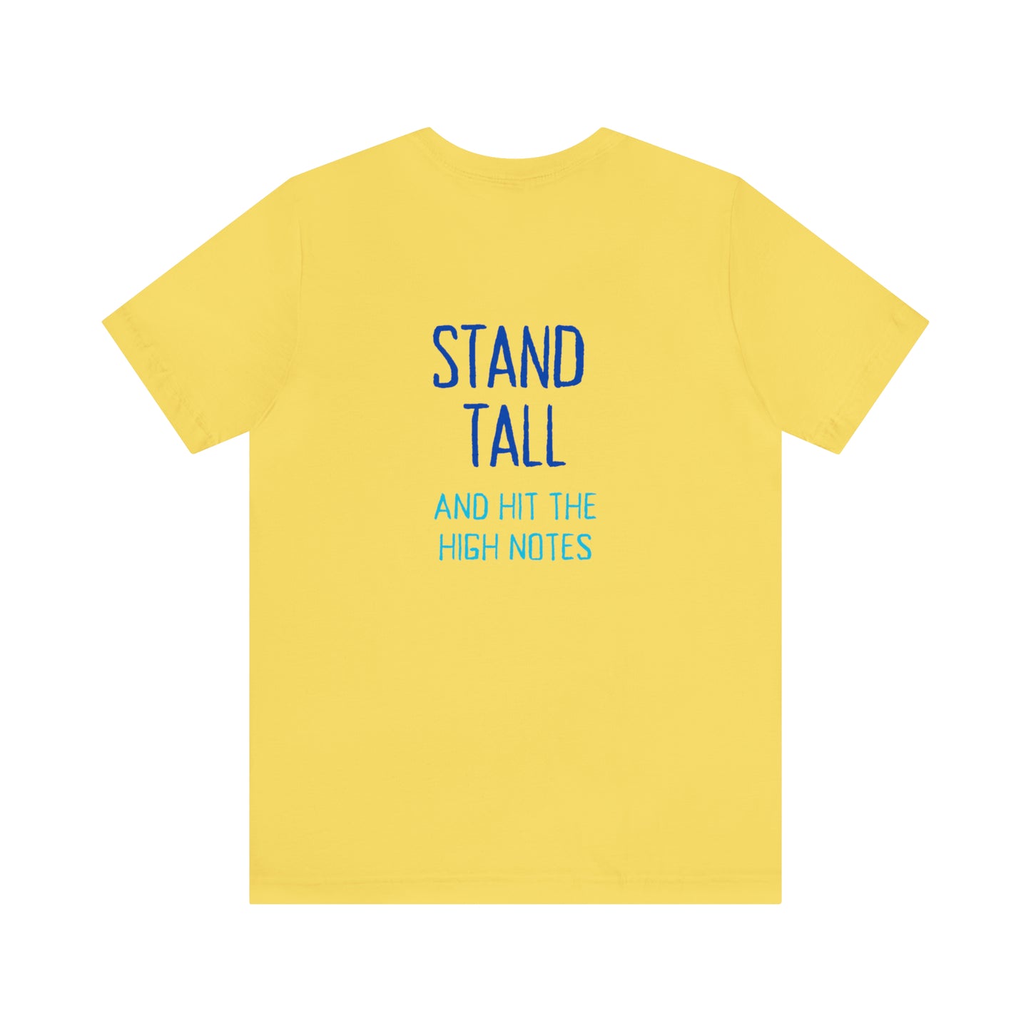 Stand Tall Music Giraffe Unisex Adult Jersey Short Sleeve Tee