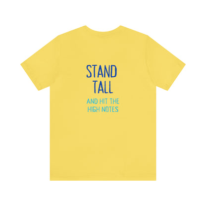 Stand Tall Music Giraffe Unisex Adult Jersey Short Sleeve Tee