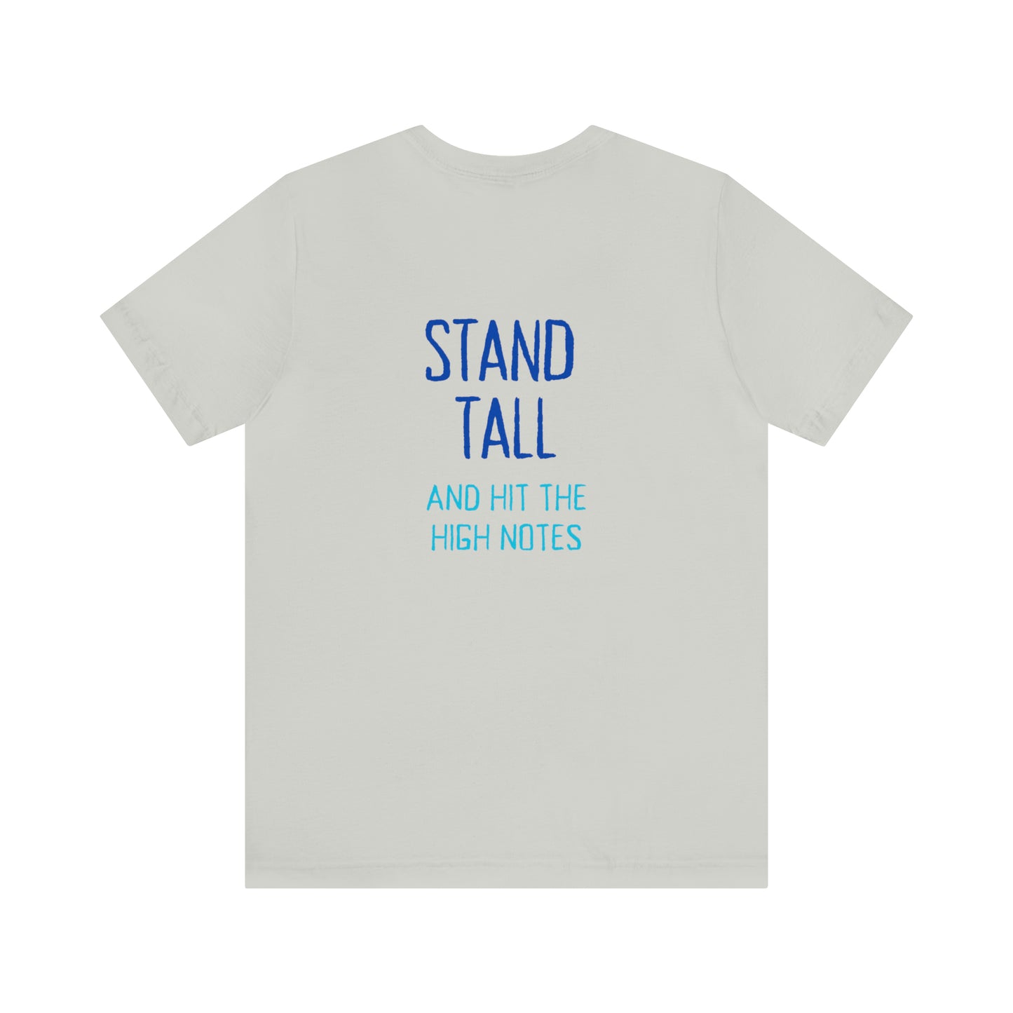 Stand Tall Music Giraffe Unisex Adult Jersey Short Sleeve Tee