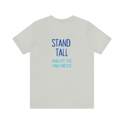 Stand Tall Music Giraffe Unisex Adult Jersey Short Sleeve Tee