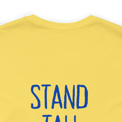 Stand Tall Music Giraffe Unisex Adult Jersey Short Sleeve Tee