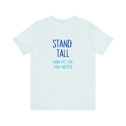 Stand Tall Music Giraffe Unisex Adult Jersey Short Sleeve Tee