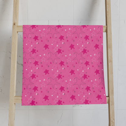 Starry Pink Hand Towel