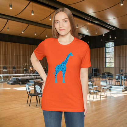 Stand Tall Music Giraffe Unisex Adult Jersey Short Sleeve Tee