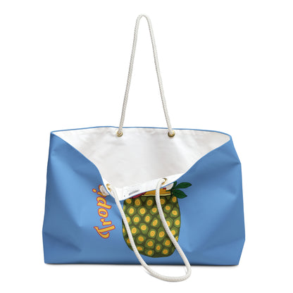 Tropical Vibes Light Blue Weekender Bag - Stylish and Functional Summer Essential for Women