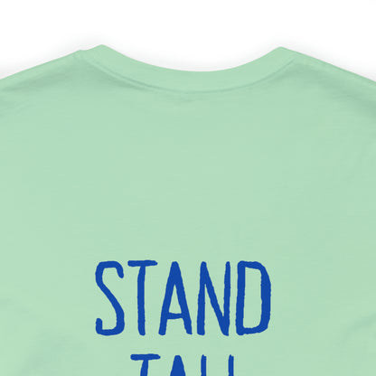 Stand Tall Music Giraffe Unisex Adult Jersey Short Sleeve Tee