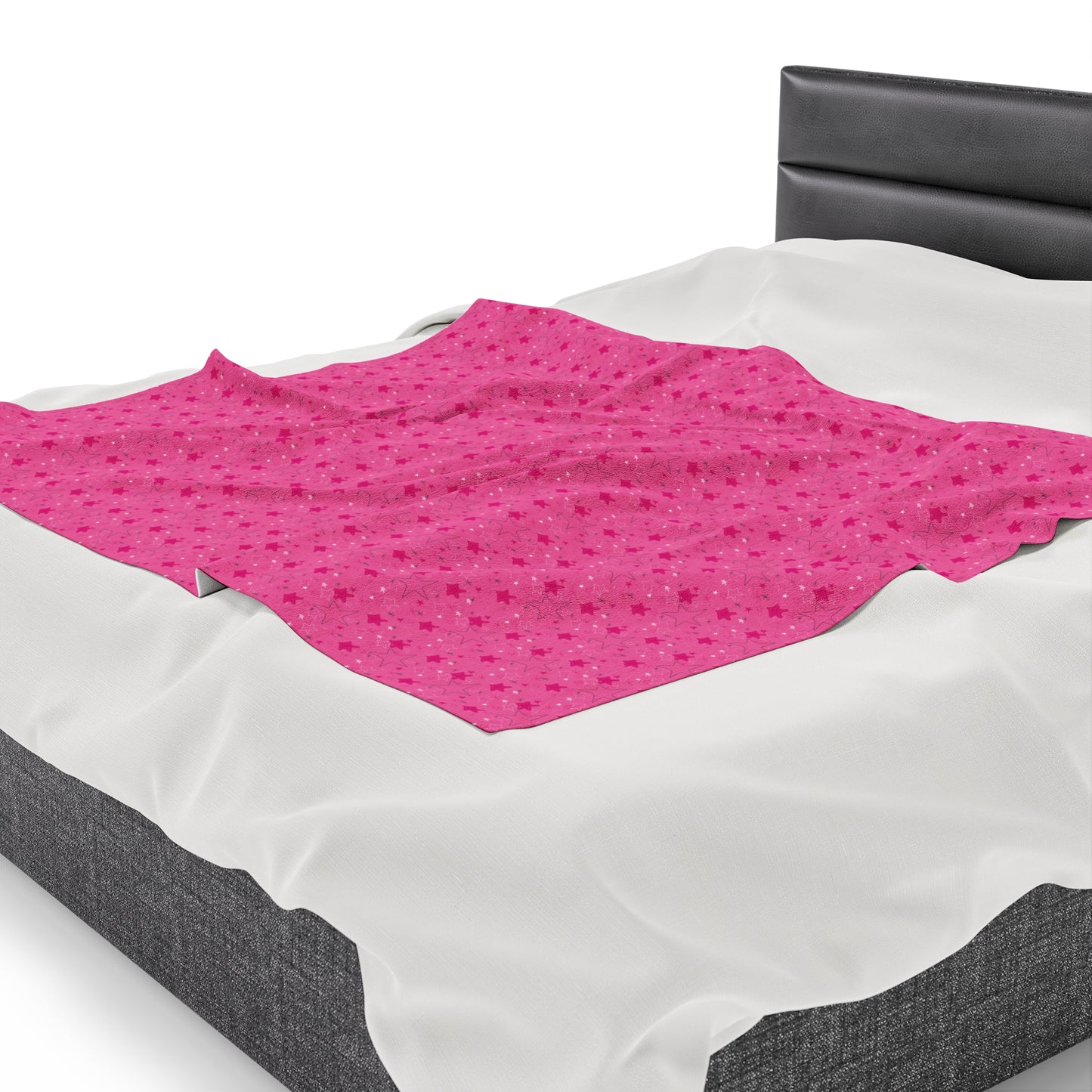 Starry Pink Velveteen Plush Blanket