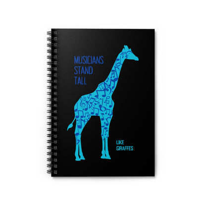 Stand Tall Musical Giraffe Spiral Notebook - Ruled Line