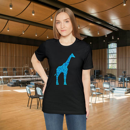 Stand Tall Music Giraffe Unisex Adult Jersey Short Sleeve Tee