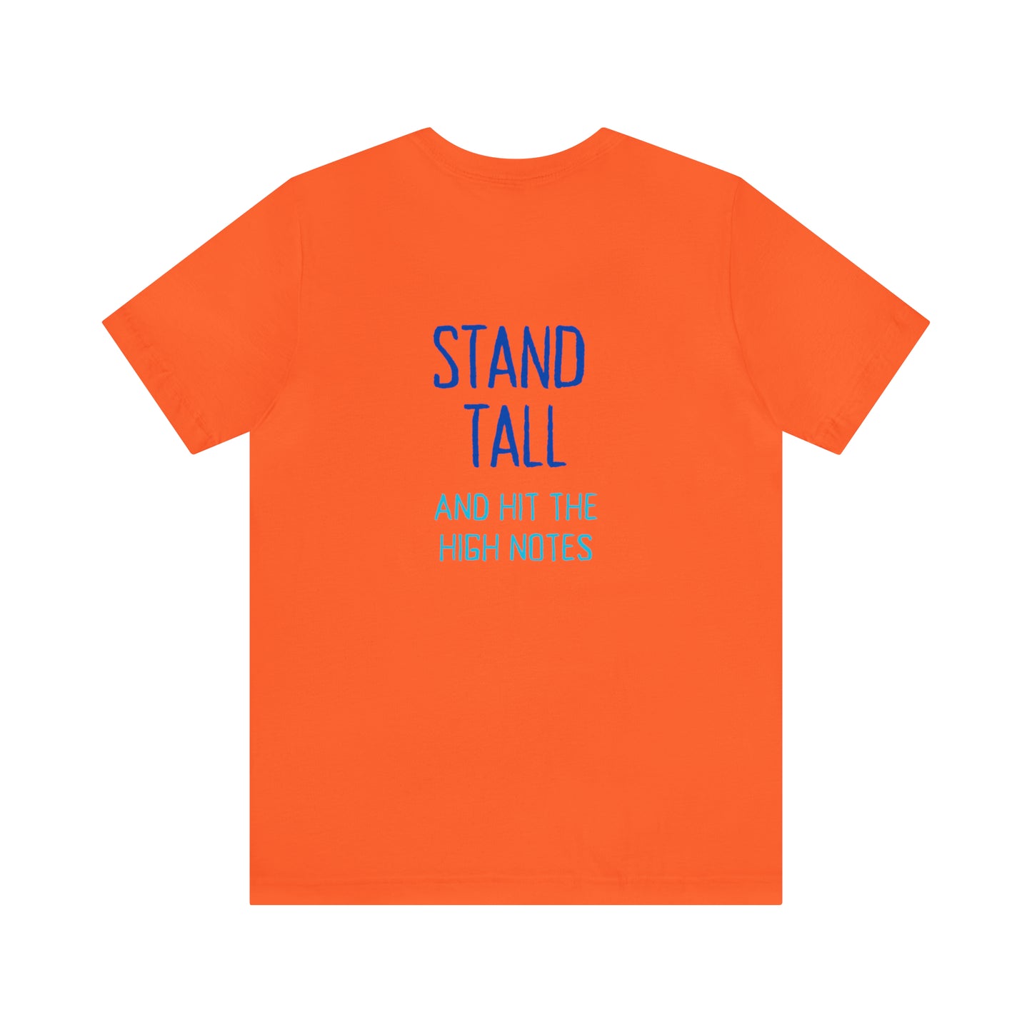 Stand Tall Music Giraffe Unisex Adult Jersey Short Sleeve Tee