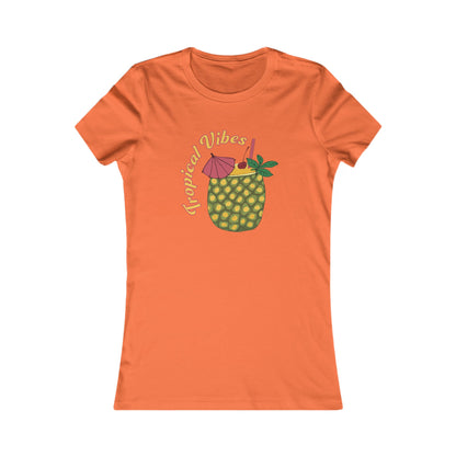 Tropical Vibes Women's Favorite Tee - Pineapple Drink Illustration