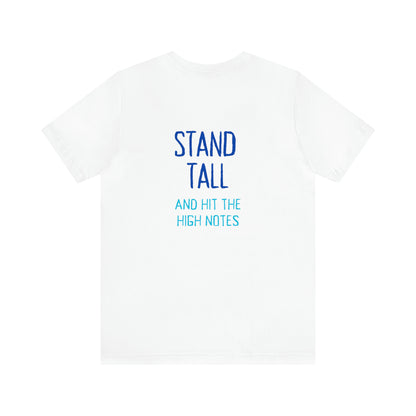 Stand Tall Music Giraffe Unisex Adult Jersey Short Sleeve Tee