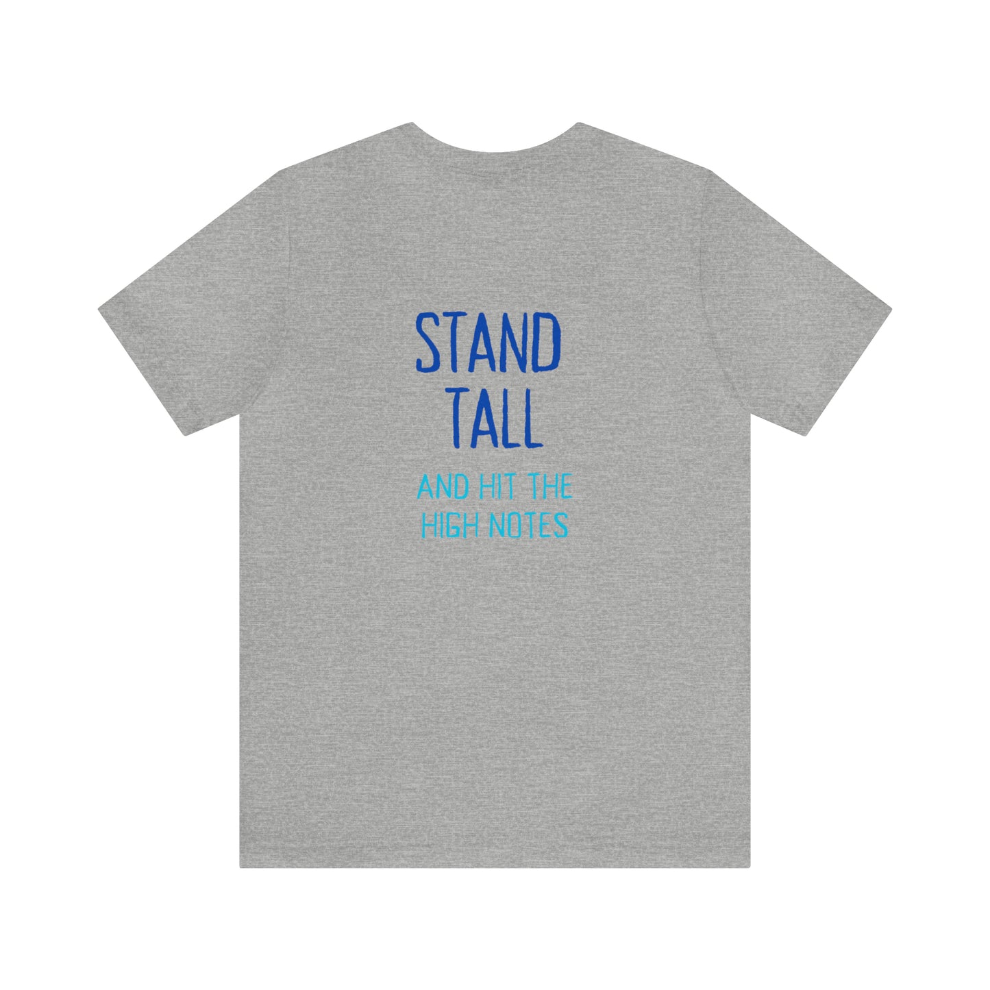 Stand Tall Music Giraffe Unisex Adult Jersey Short Sleeve Tee