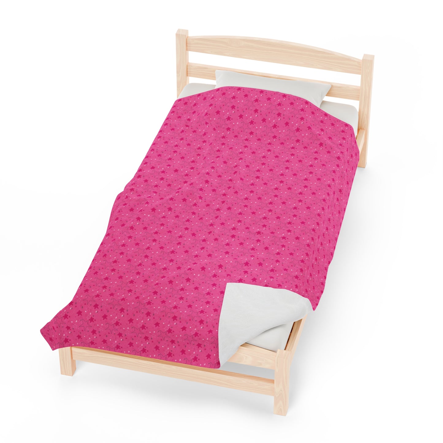 Starry Pink Velveteen Plush Blanket