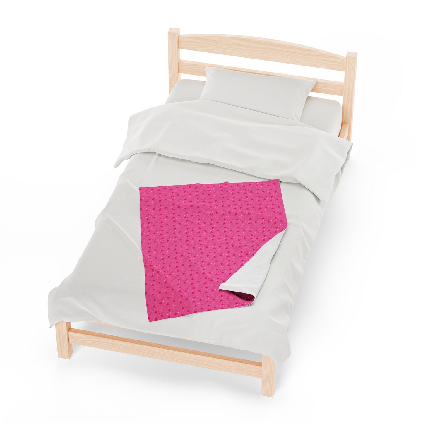 Starry Pink Velveteen Plush Blanket