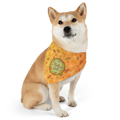 Hello Fall Pet Bandana Collar