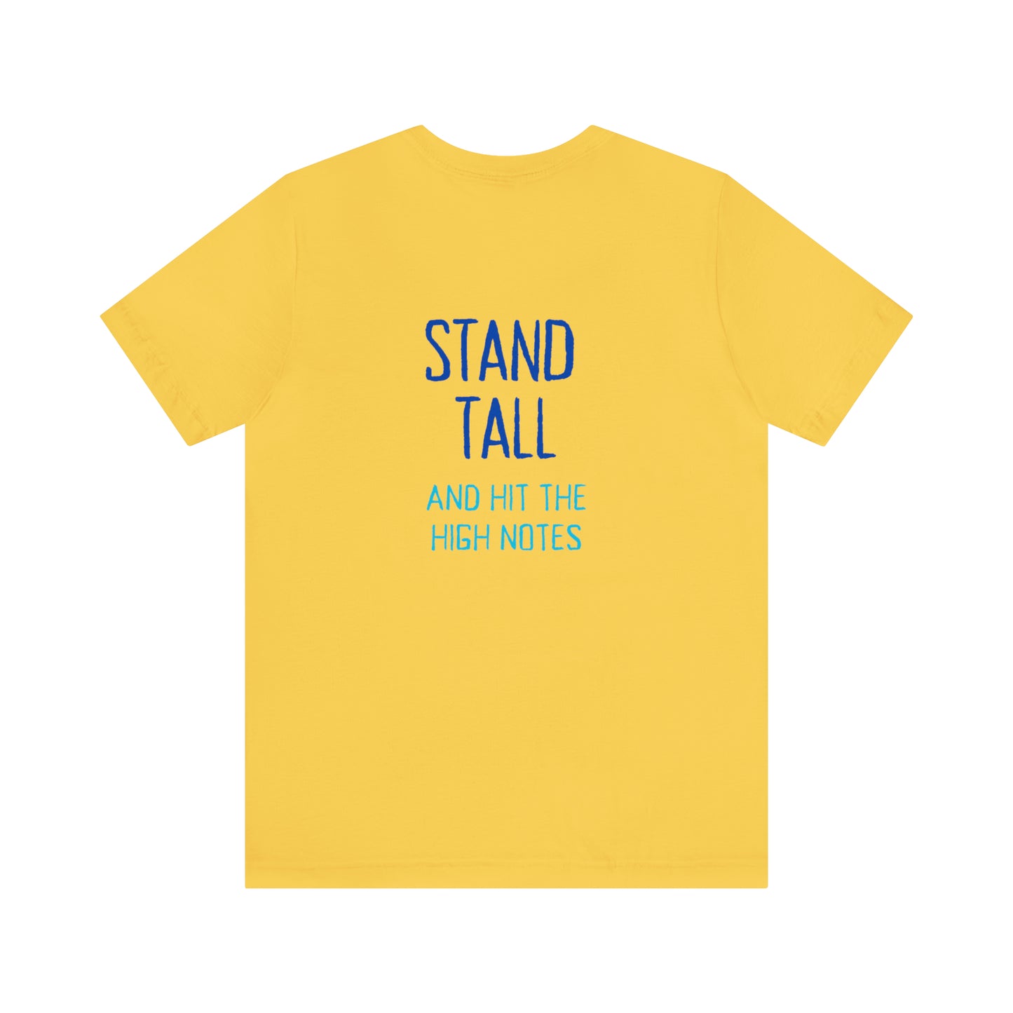 Stand Tall Music Giraffe Unisex Adult Jersey Short Sleeve Tee