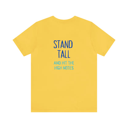 Stand Tall Music Giraffe Unisex Adult Jersey Short Sleeve Tee