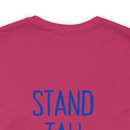 Stand Tall Music Giraffe Unisex Adult Jersey Short Sleeve Tee