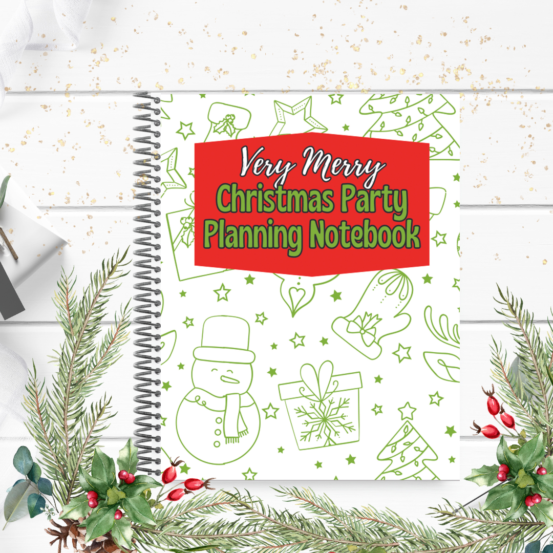 Very Merry Christmas Party Planning Notebook