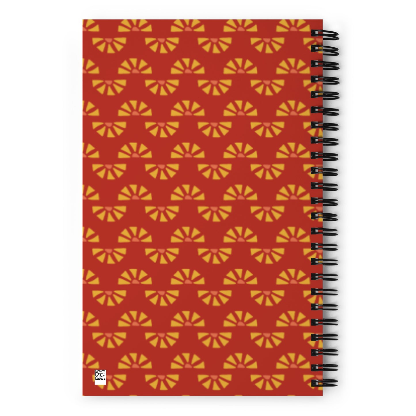 Yellow Daisy Chain Red Notebook - Dotted Pages - Stylish and Functional Daily Companion